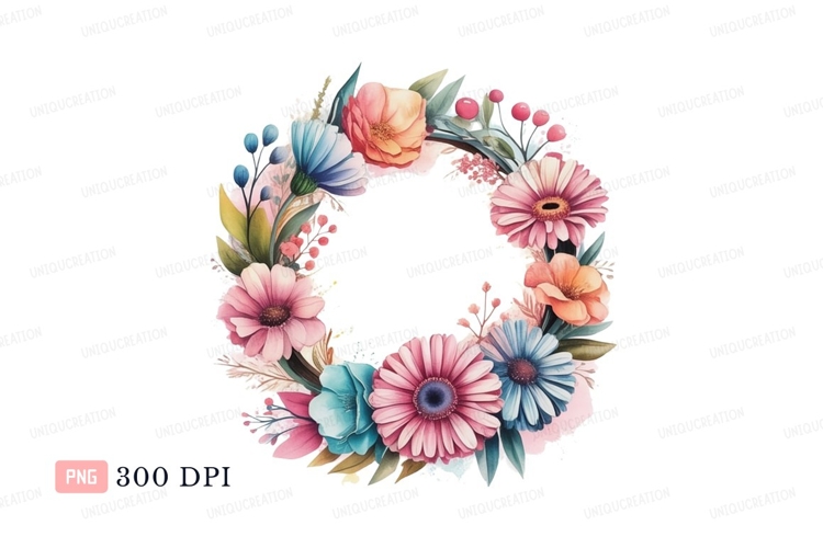 Blue Flowers Clipart Image 6