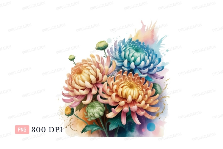 Blue Flowers Clipart Image 2