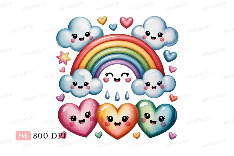 Cute Rainbow Clipart Image 6