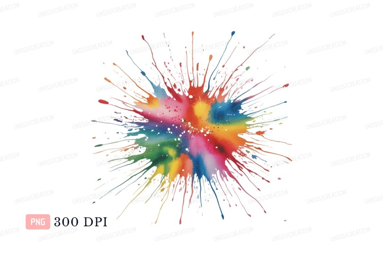 Colorful paint splash explosion abstract