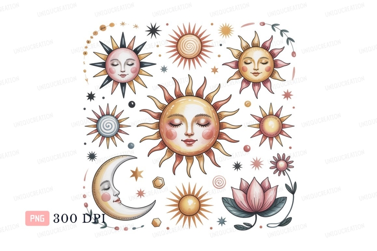 Moon and Stars Clipart Image 16