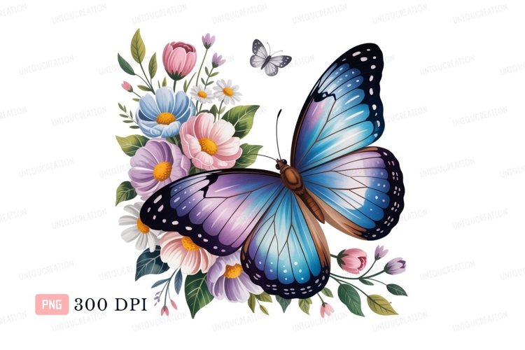 Blue Butterfly Clipart Image 4