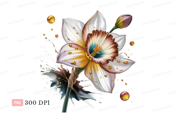 Blue Flower Clipart Image 4