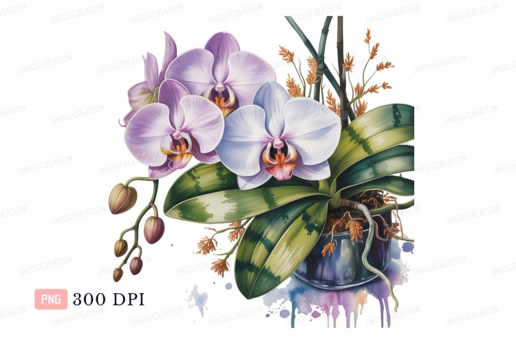 Orchid Clipart Image 7