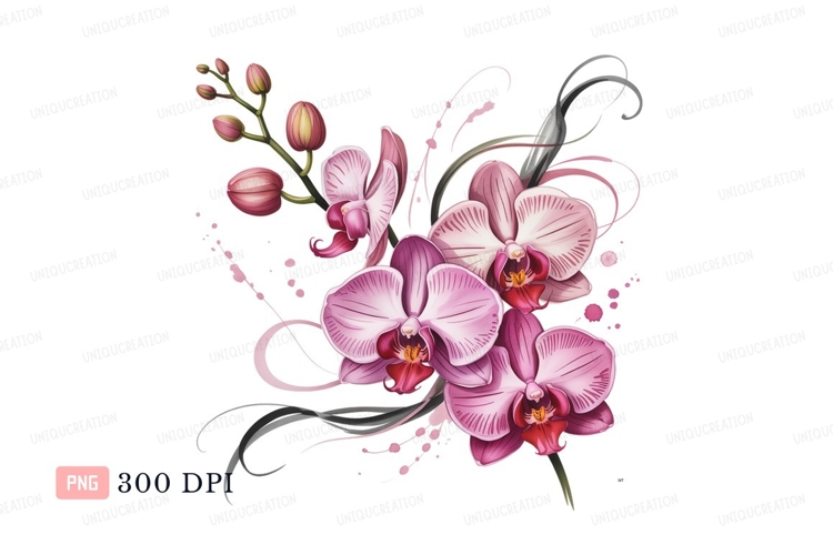 Orchid Clipart Image 6