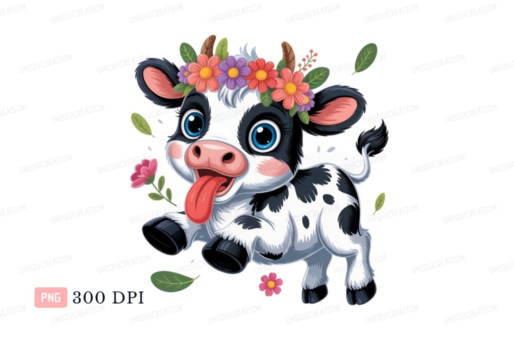 Cute Cartoon Cow Image 3