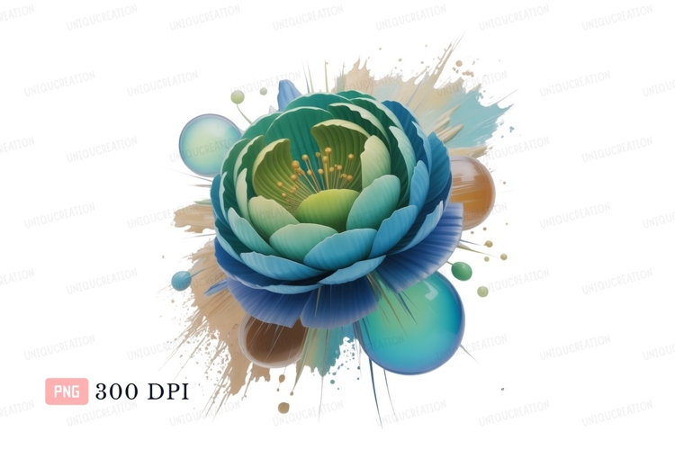 Blue Flower Clipart Image 14