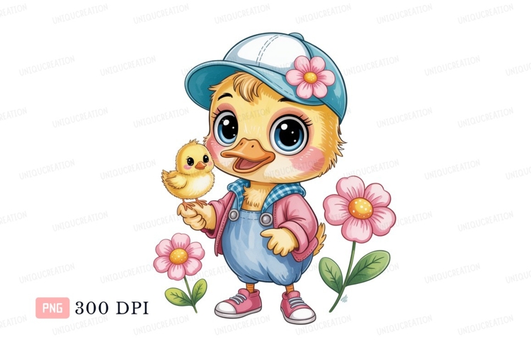 Cute Duckling Clipart Image 12