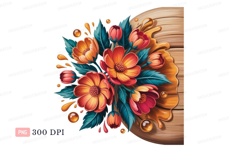 Red Flower Clipart Image 10