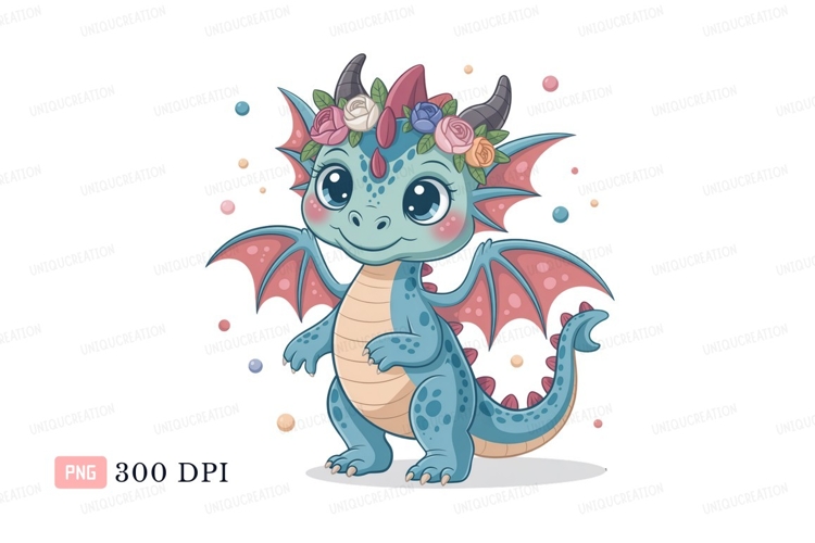 Blue Flower Clipart Image 5