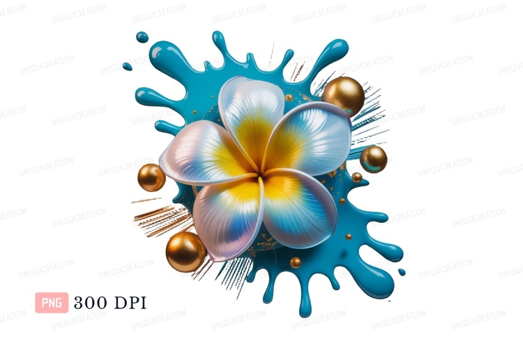 Blue Flower Clipart Image 4