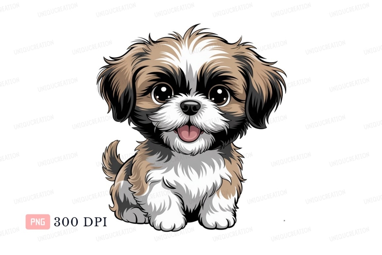 Fluffy Shih Tzu Puppy image