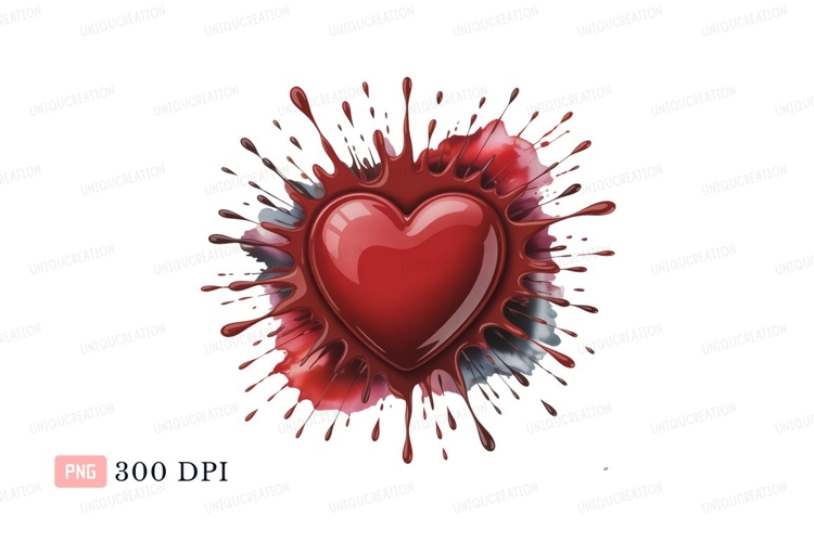 Red Heart Splatter liquid paint