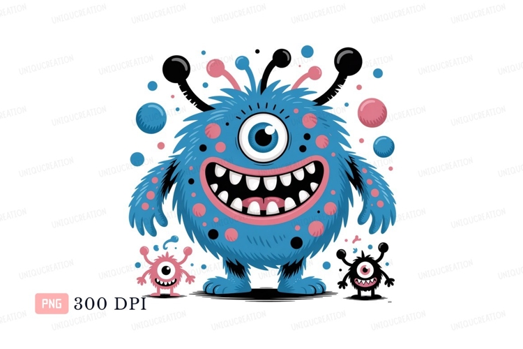 Cute Monster Clipart Image 11