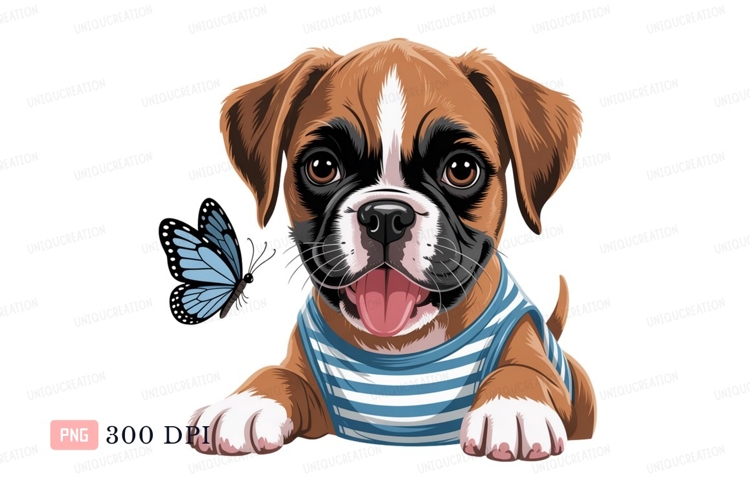Boxer Dog Clipart Image 17