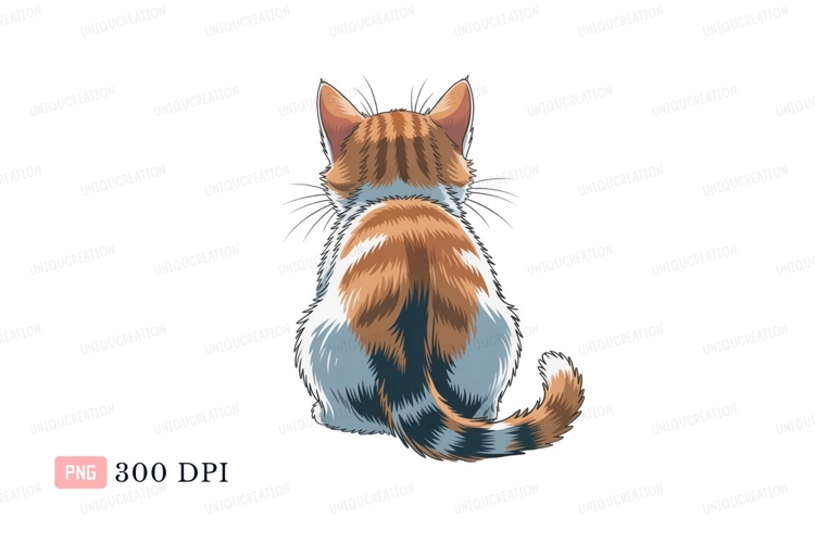 Orange white grey tabby cat image