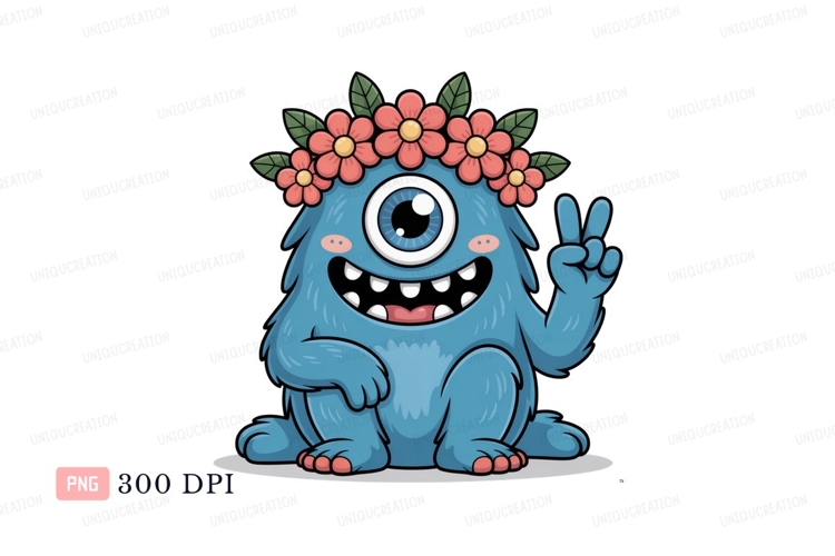 Blue Flower Clipart Image 2