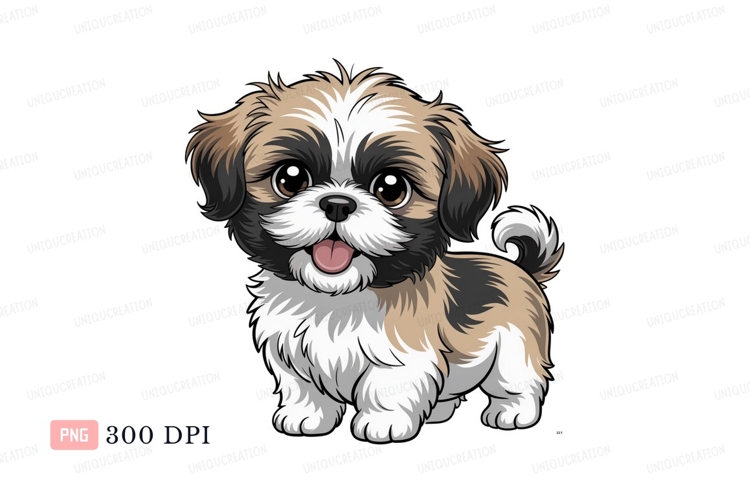 Fluffy Shih Tzu Puppy image
