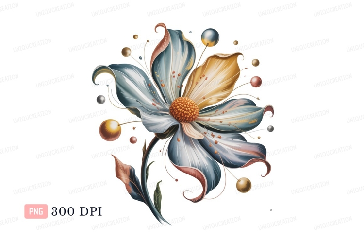 Blue Flower Clipart Image 18