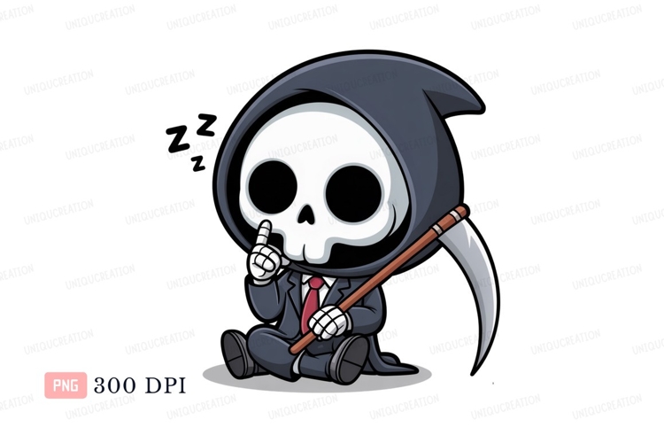 Grim Reaper Suit Tie Scythe image example image 1
