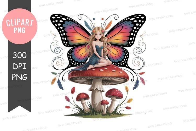 Blonde fairy wings mushroom image