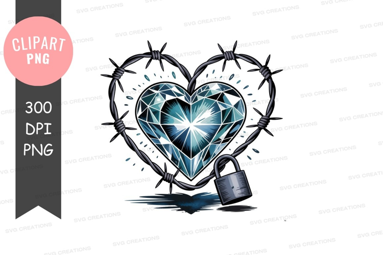 Barbed heart diamond locked wire
