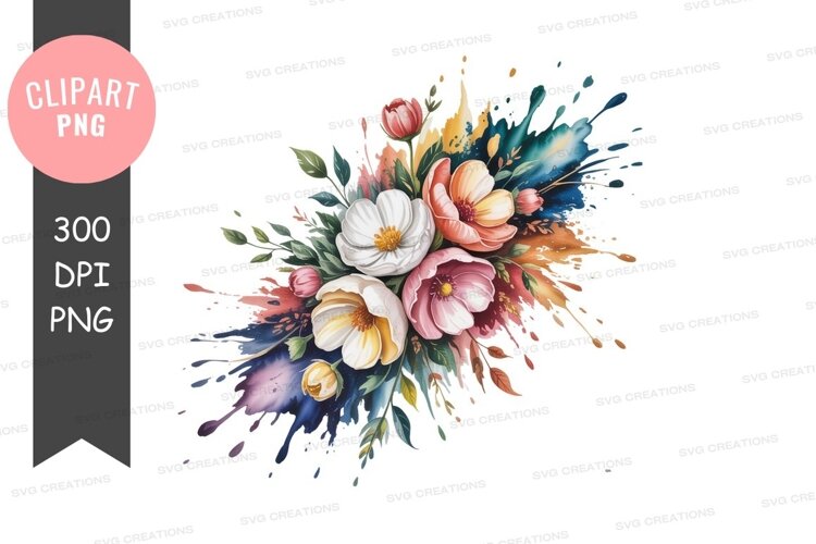 Colorful paint splash explosion abstract example image 1