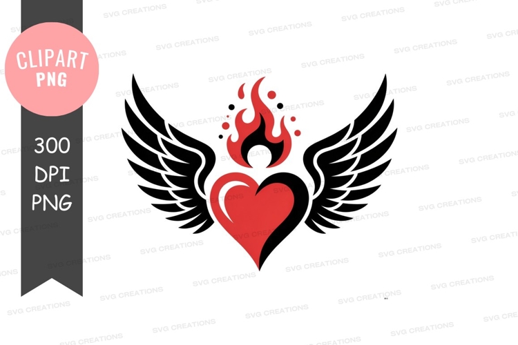 Red Heart Flames fire passion