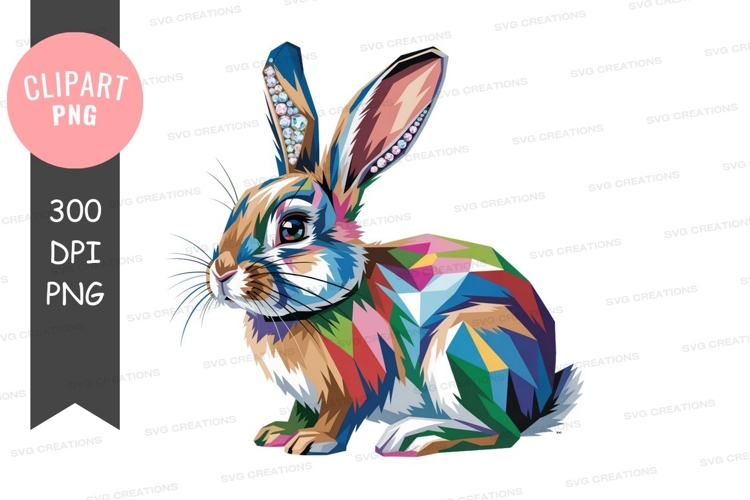 Colorful rabbit with jeweled ears animal jewels
