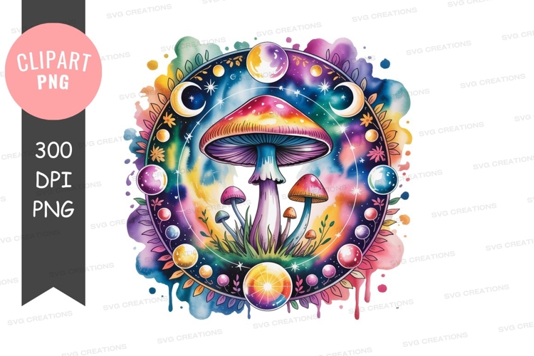 Psychedelic mushrooms celestial cycle fantasy