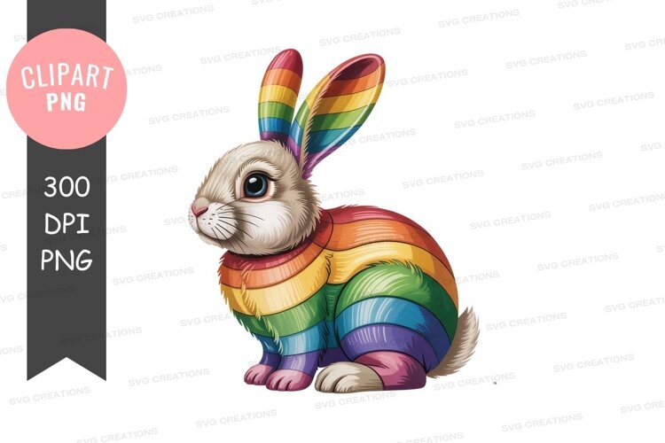 Rainbow rabbit pride ears example image 1