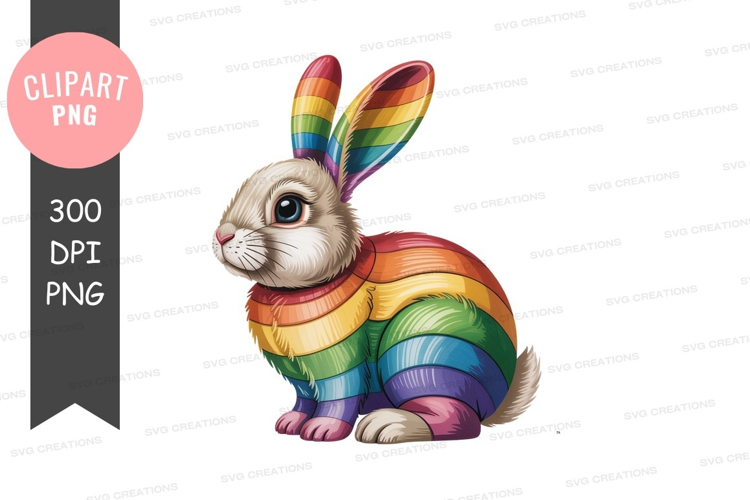 Rainbow rabbit pride ears