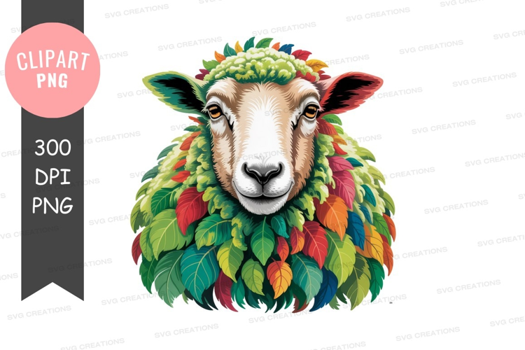 Leafy Sheep Portrait animal nature
