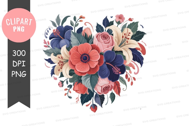 Heart shaped floral arrangement flowers bouquet