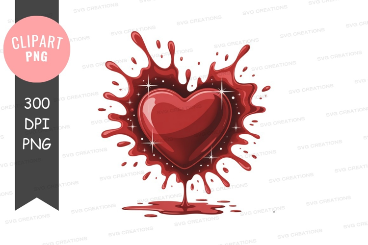 Red Heart Splatter liquid love
