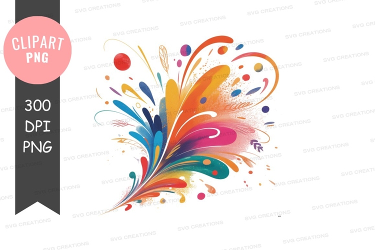 Colorful abstract splash paint explosion