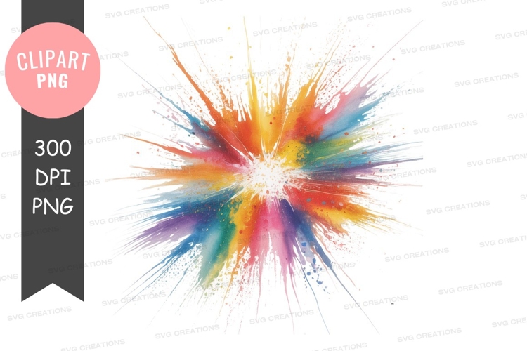 Colorful powder explosion vibrant burst abstract blast