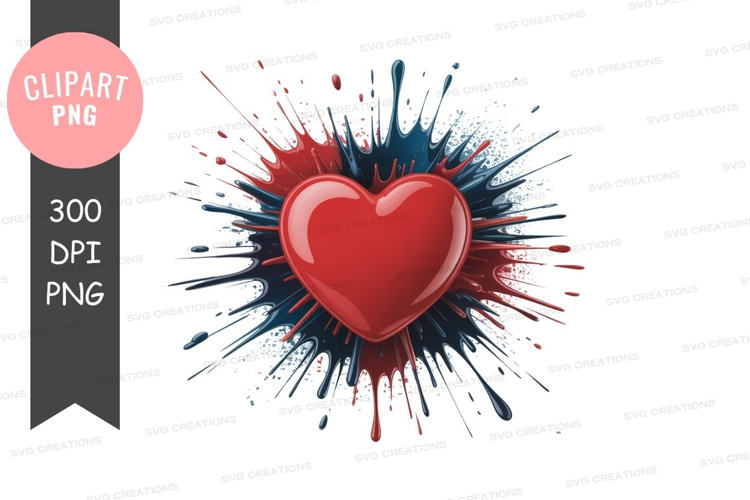 Red Heart Splatter blue paint