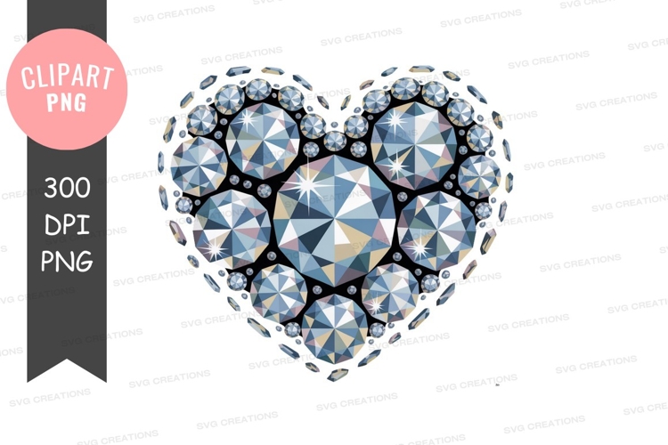 Heart shaped diamonds sparkling bright gems jewels