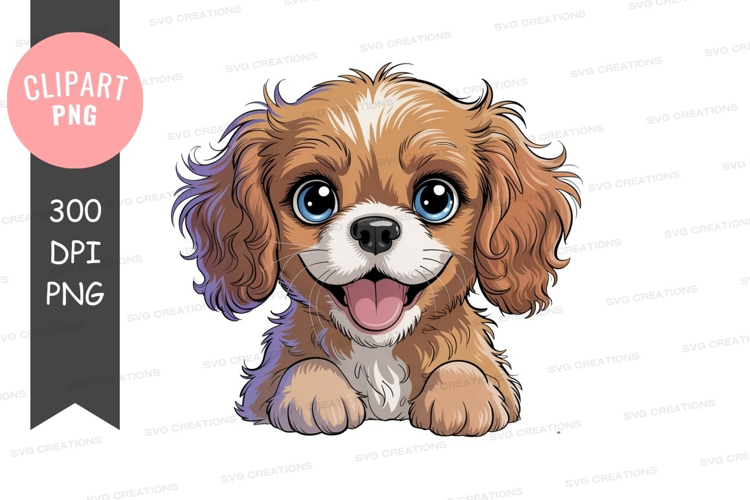 Adorable fluffy puppy with big blue eyes canine animal