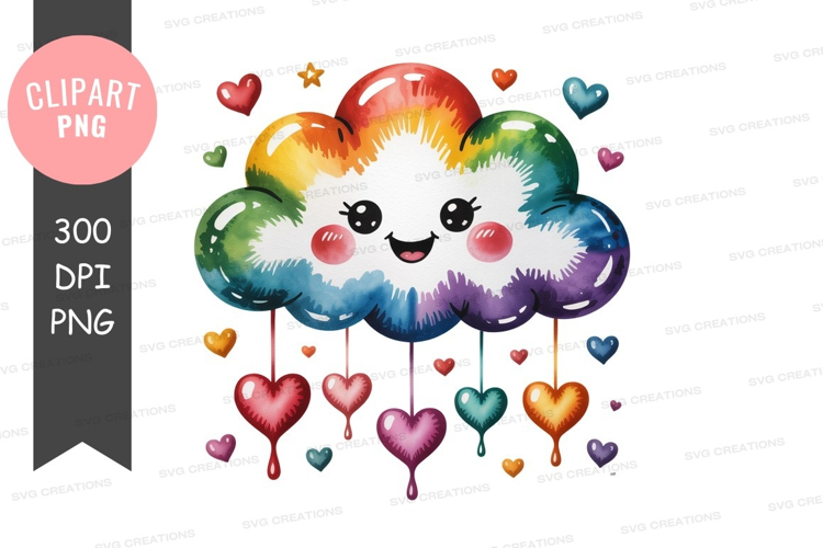 Rainbow heart paint splash colorful