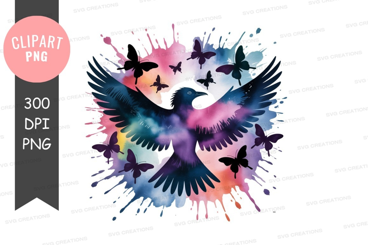 Bird Butterflies Galaxy Splash image