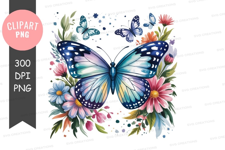 Blue Butterfly Clipart Image 17