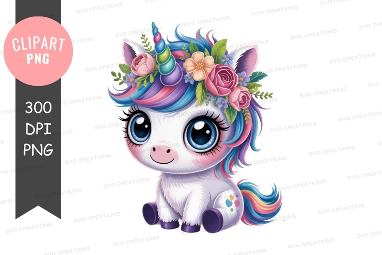 Rainbow Unicorn Clipart Image 23