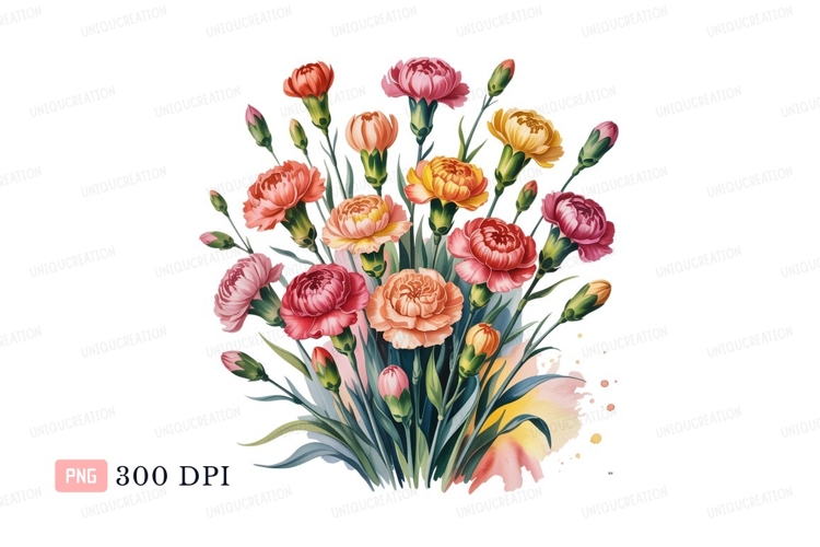 Colorful Carnation Bouquet carnations flowers