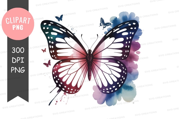Watercolor Butterfly Clipart Image 17