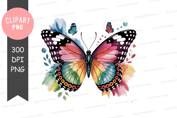 Watercolor Butterfly Clipart Image 15