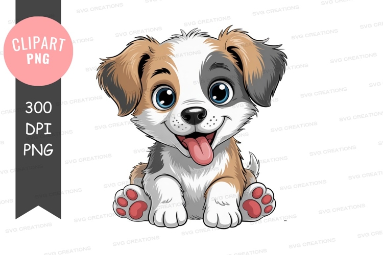 Cute Puppy Clipart Image 24