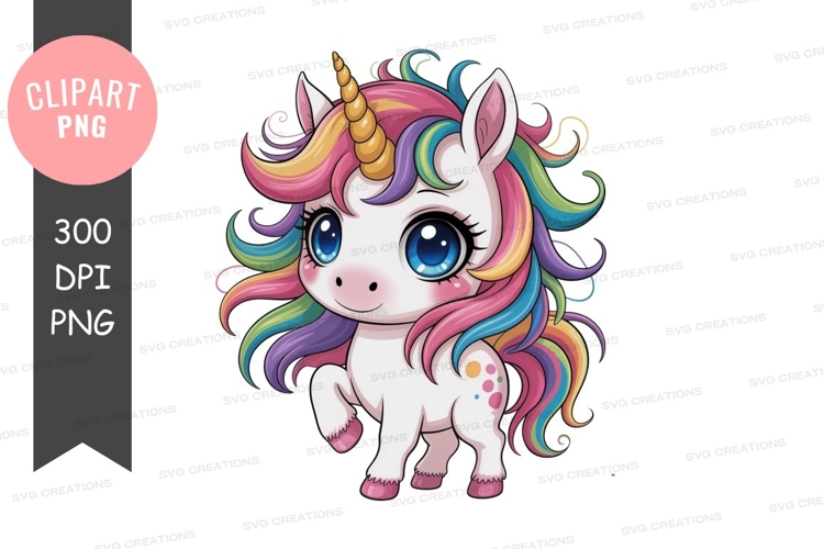 Rainbow Unicorn Clipart Image 18