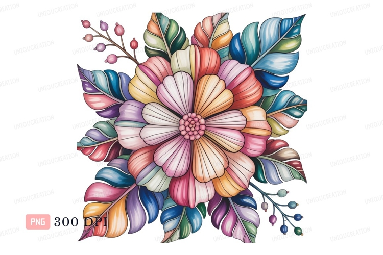 Blue Flowers Clipart Image 13
